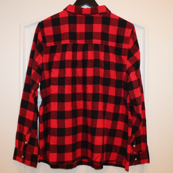 Croft & Barrow Buffalo plaid flannel shirt (women’s 1X) (NWT) - Picture 4 of 10